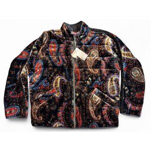 Johnny Was Sezana MEDIUM Dolman Quilted Jacket Paisley Coat Velvet Silk NEW $480